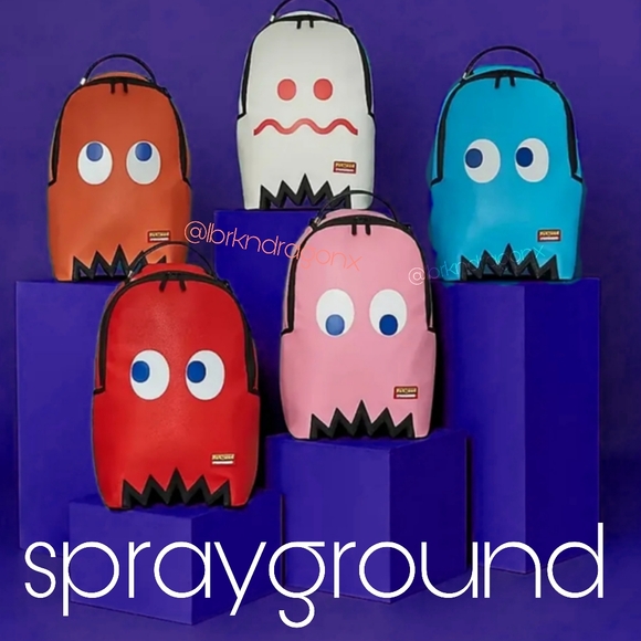 PAC-MAN Mystery Ghost Backpack Sprayground Pinky Inky Blinky Clyde Glow in Dark - Picture 14 of 14